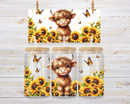 UV DTF 16oz Can Glass Wraps - HIGHLANDER COWS