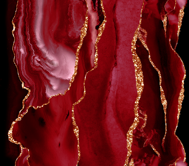 Red Alcohol Ink 20oz Skinny Tumbler Printed Paper