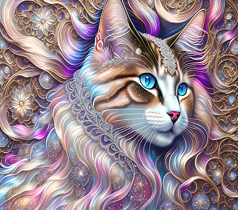 Luxury Cat 20oz Skinny Tumbler Printed Paper