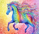 Rainbow Horse Print 20oz Skinny Tumbler Printed Paper