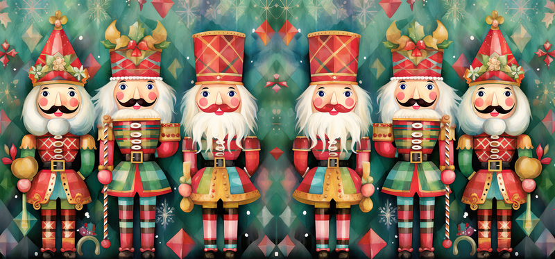 Christmas Nutcrackers Printed Sublimation Paper for 11oz mug.