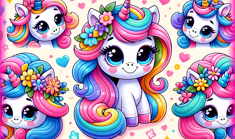 12oz Sublimation Flip Top Water Bottle Print - Unicorn
