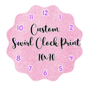Custom Print Swirl Sublimation Print 10x110