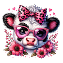 DTF Transfer Sheet - Cute Cow