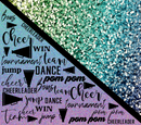 20oz Skinny Tumbler Printed Paper - Dance Cheerleader