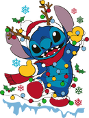 DTF Transfer Sheet - Merry Christmas Alien