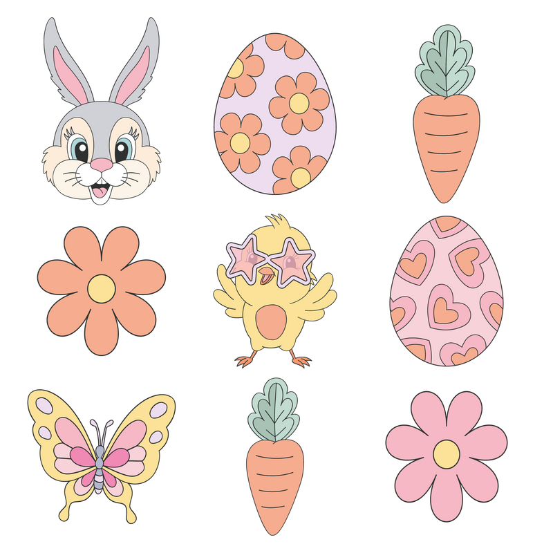 DTF Transfer Sheet - Groovy Easter