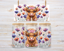 UV DTF 16oz Can Glass Wraps - HIGHLANDER COWS