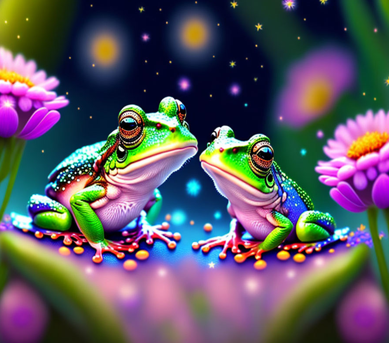 Neon Frogs 20oz Skinny Tumbler Printed Paper