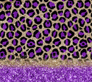 20oz Skinny Tumbler Printed Paper - Glitter Purple Leopard