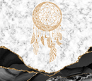 20oz Skinny Tumbler Printed Paper - Gold Dream Dreamcatcher with white