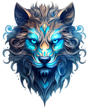 DTF Transfer Sheet - Blue Fox