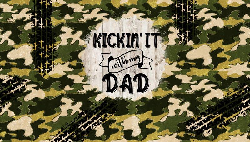 Kickin it with Dad  20oz Tumbler and 12oz Sippy cup Sublimation Print Set