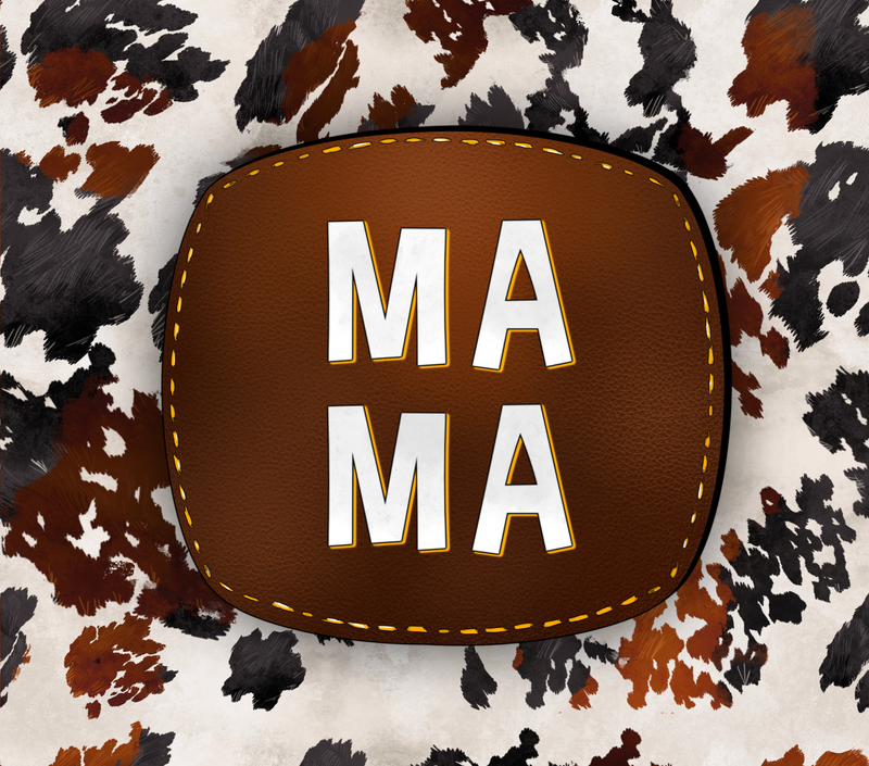 Cowhide Mama 20oz Tumbler and 12oz Sippy cup Sublimation Print Set
