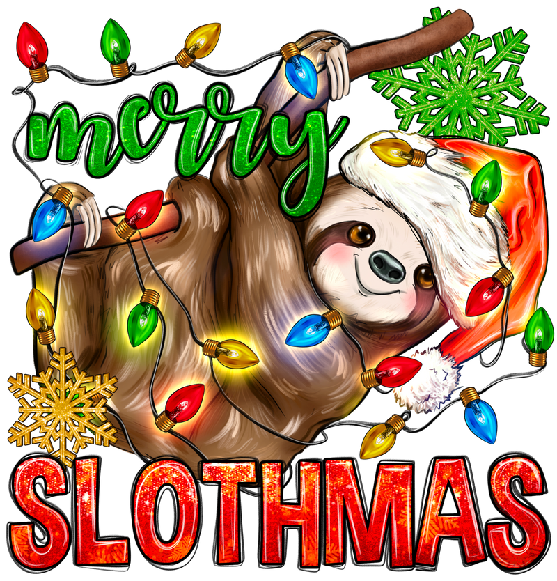 DTF Transfer Sheet - Merry Slothmass