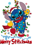 DTF Transfer Sheet - Merry Stichmas Alien