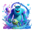 DTF Transfer Sheet - Surfing Monster