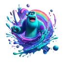 DTF Transfer Sheet -Rainbow Monster