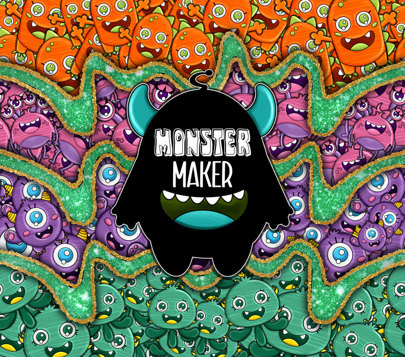 Monster Maker 20oz Tumbler and 12oz Sippy cup Sublimation Print Set