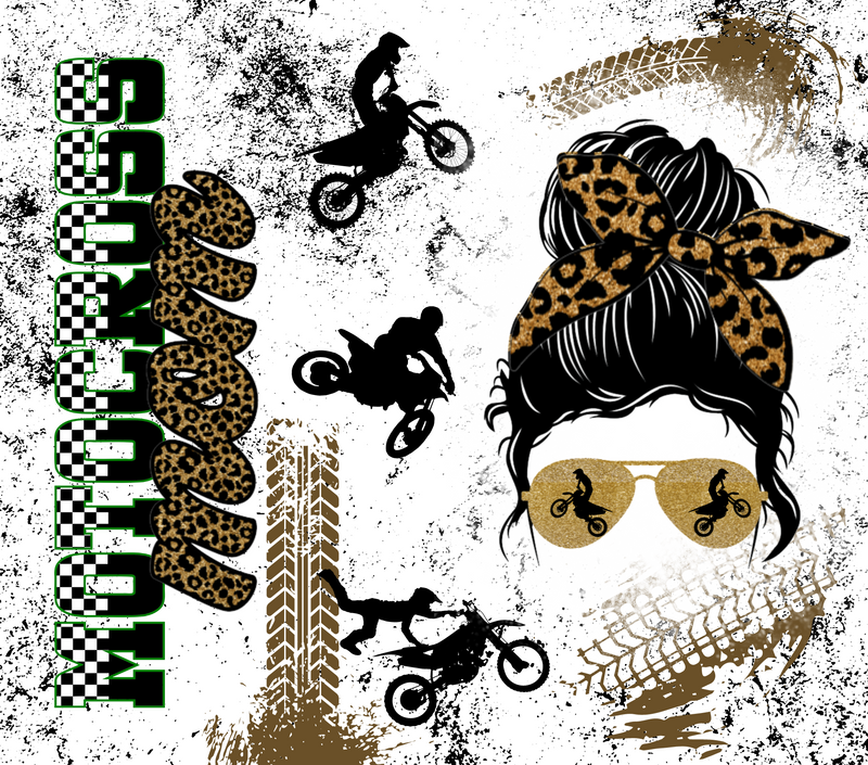 Motorcross Mom 20oz Skinny Tumbler Printed Paper