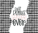 Bonus Mom 20oz Skinny Tumbler Printed Paper
