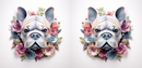 3D White Bulldog Printed Sublimation Paper for 11oz mug -