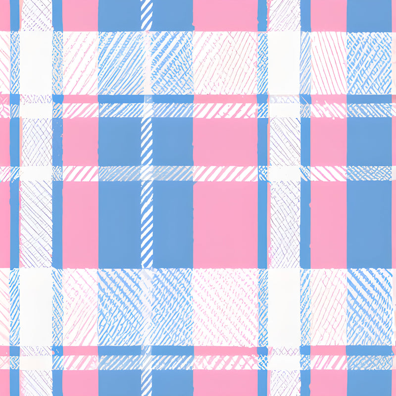 A4 Printed Sublimation Sheets- Pastel Pink Tartan