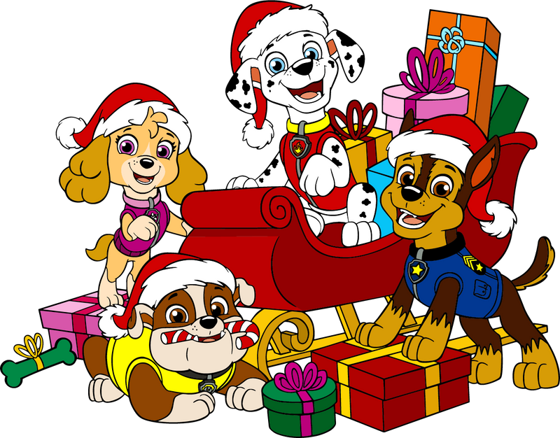 DTF Transfer Sheet - Merry Christmas dogs. Kids Size