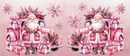 Pink Christmas Santa Printed Sublimation Paper for 11oz mug.