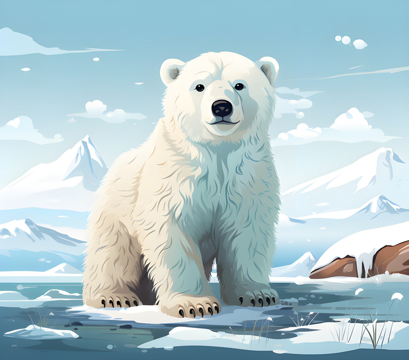 Polar Bear 20oz Skinny Tumbler Printed Paper