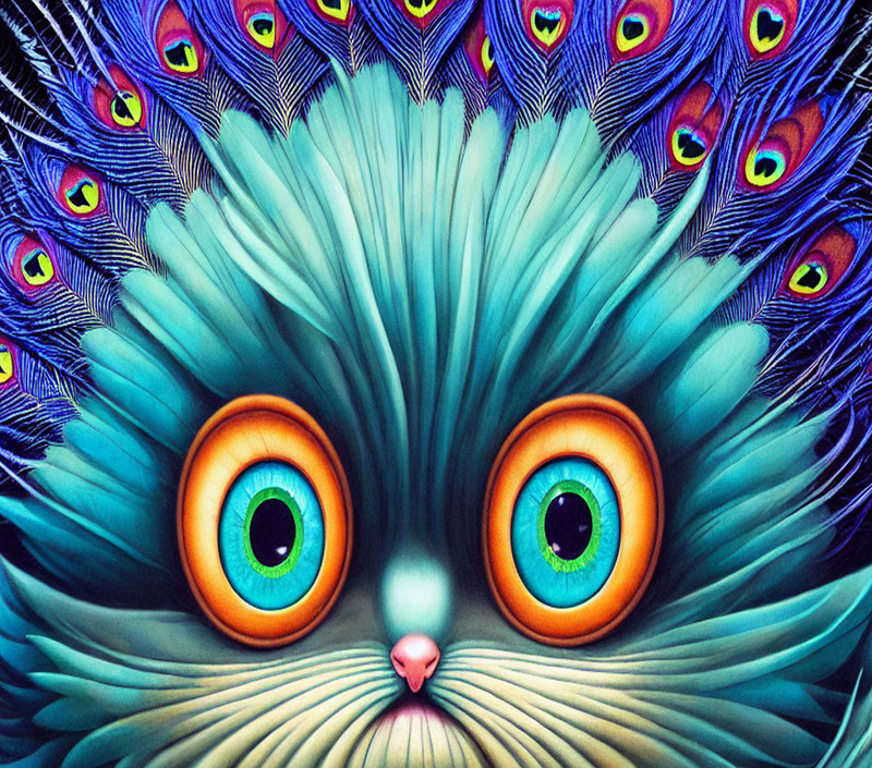 Colourful Peacock 20oz Skinny Tumbler Printed Paper
