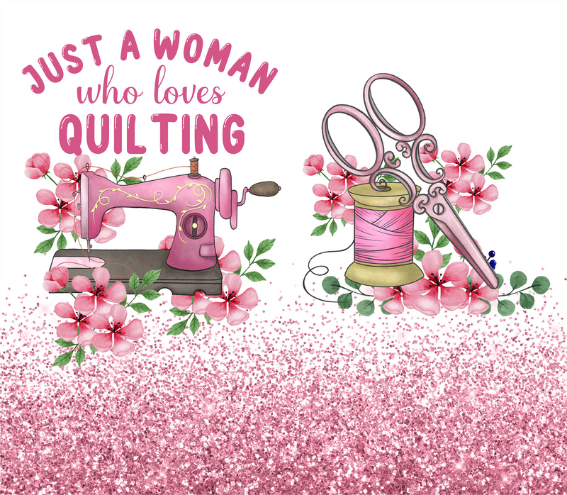 Just a woman that loves quilting 20oz Skinny Tumbler Printed Paper