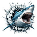 DTF Transfer Sheet - 3D Shark