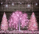 20oz Skinny Tumbler Printed Paper - Sparkling Pink Christmas Tree