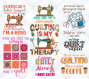 Quilting is my therapy 20oz Skinny Tumbler Printed Paper