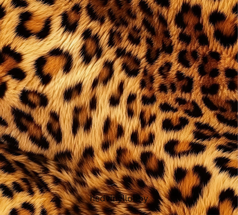 3D Furry Leopard 20oz Skinny Tumbler Printed Paper