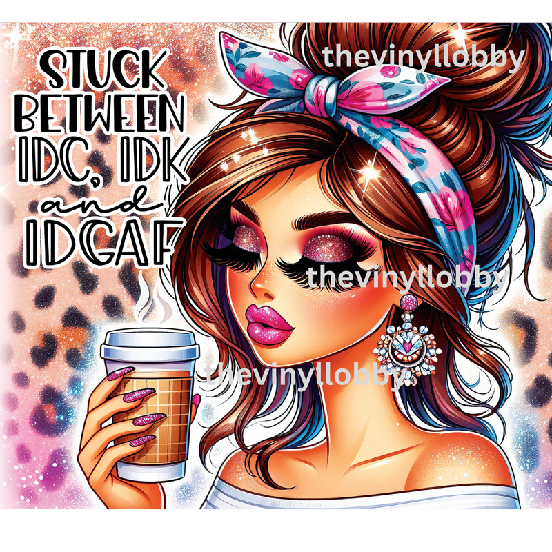 20oz Skinny Tumbler Printed Paper - Stuck Between
