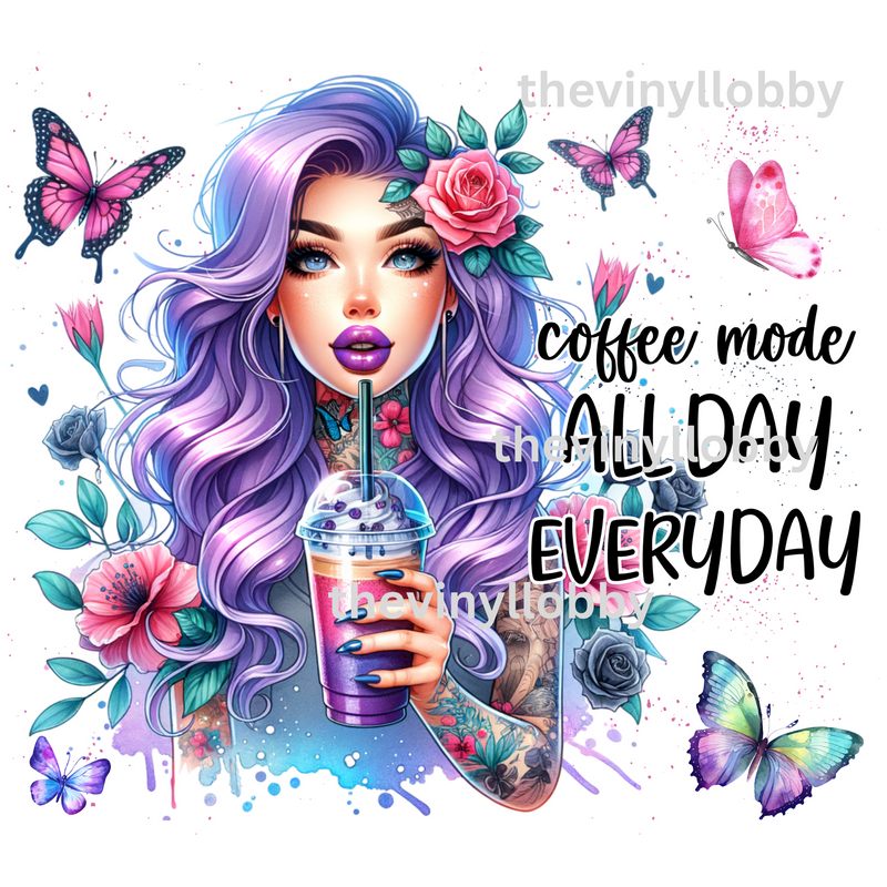 20oz Skinny Tumbler Printed Paper - Coffee Mode