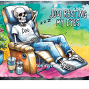 Just resting my eyes 20oz Skinny Tumbler Printed Paper