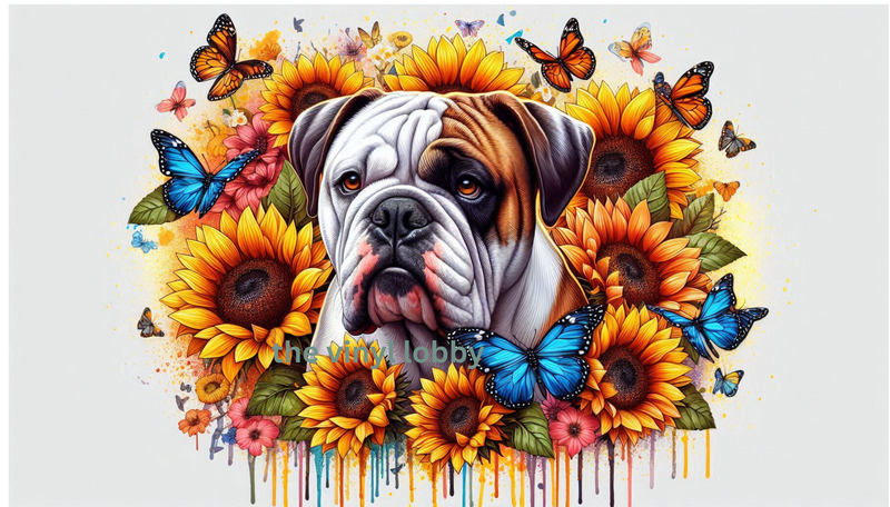 American Bulldog Printed Sublimation Paper for 11oz mug.