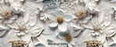 3D White Flowers printed Sublimation Paper for 11oz mug