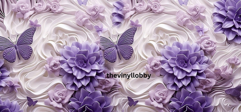 3D Purple Butterfly Sublimation Paper for 11oz mug
