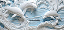 3D White Jumping Dolphins Sublimation Paper for 11oz mug