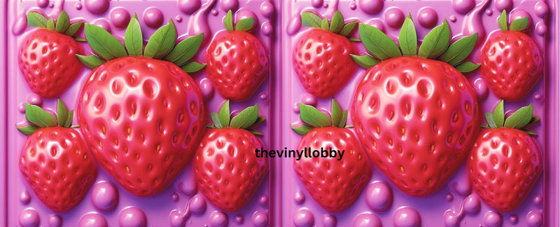 3D Puff Strawberries Sublimation Paper for 11oz mug