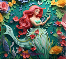 3D Mermaid 20oz Skinny Tumbler Printed Paper