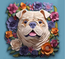 3D Bulldog 20oz Skinny Tumbler Printed Paper