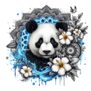 DTF Transfer Sheet - Panda Mandala