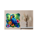 Scalloped Clock Sublimation Print - Colourful Macaw