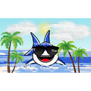 12oz Sublimation Flip Top Water Bottle Print - Cool Shark