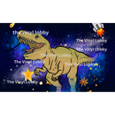 12oz Sublimation Flip Top Water Bottle Print - Space Dino